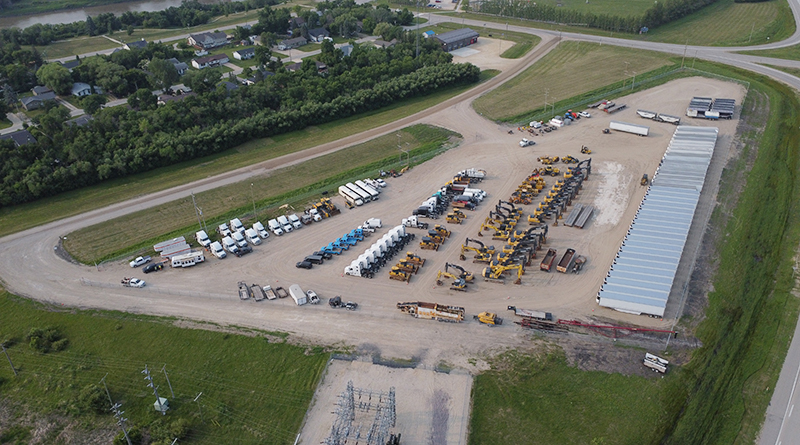 An aerial view of the St. Agathe satellite yard.