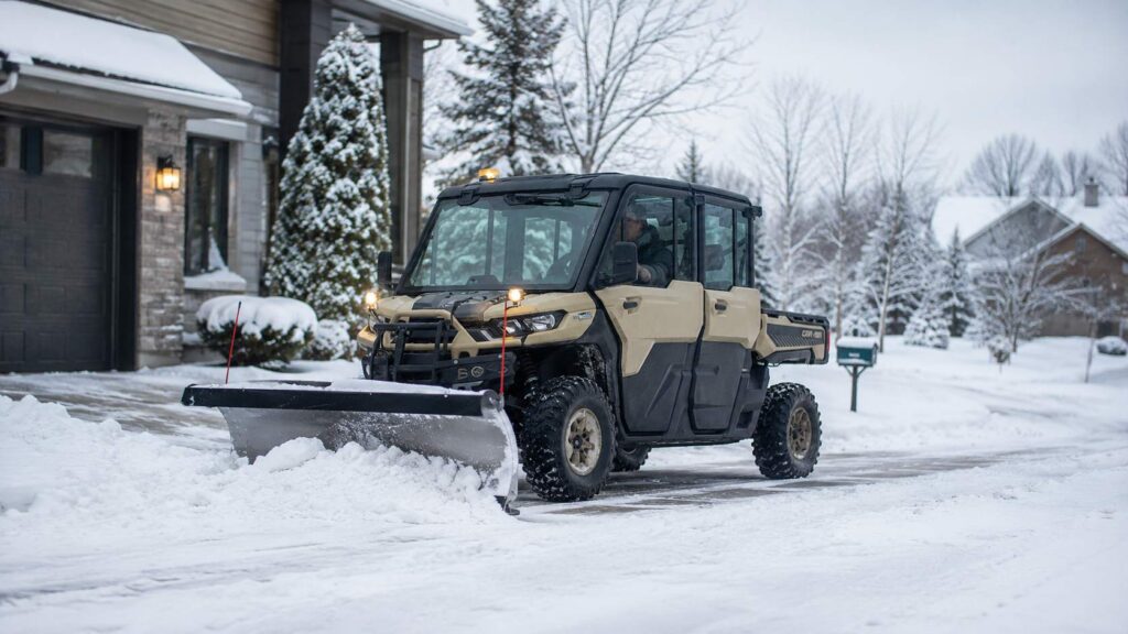 Side by side UTV with snow plow: can it handle real snow removal work?
