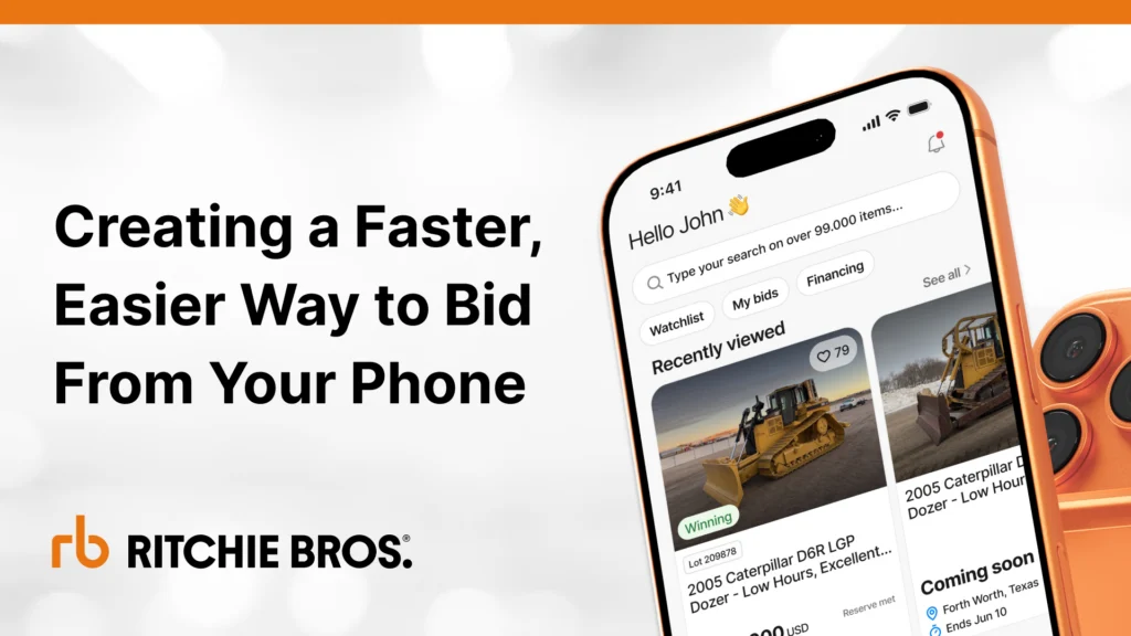 Never Miss a Bid with the New Ritchie Bros. App 