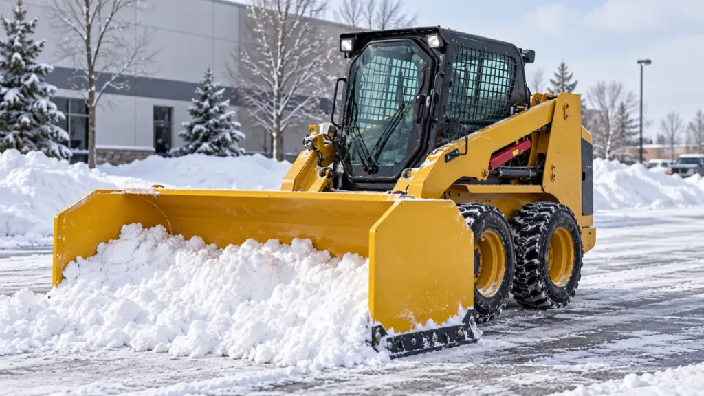 How to choose a skid steer snow pusher for your machine